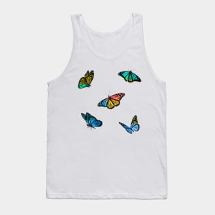 Colourblock Butterflies Sticker Pack Tank Top